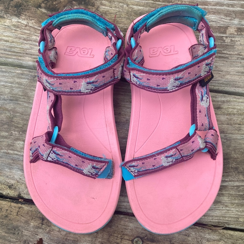 Girls Pink Tevas size 1
